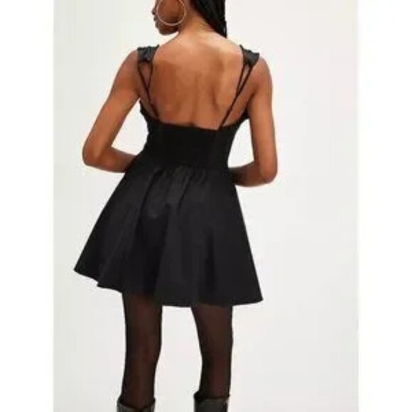 FREE PEOPLE Midnight Magic Mini Dress Black Combo NWT - Picture 3 of 9